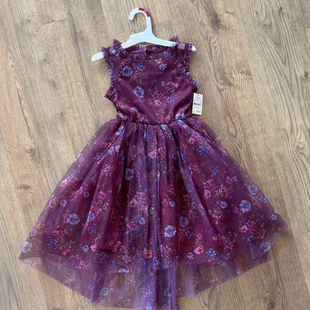Floral Purple Kids Dress